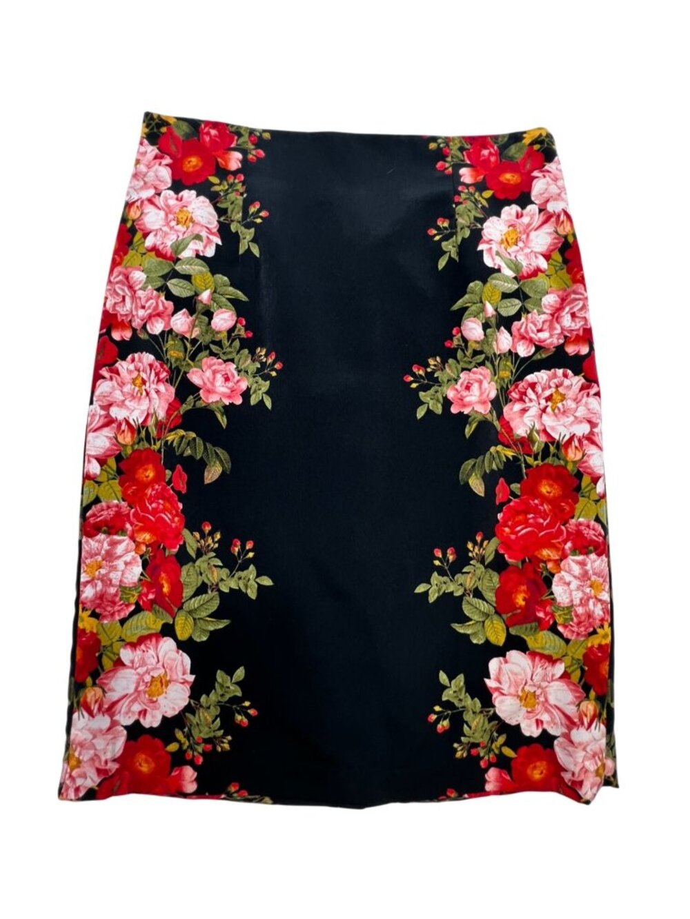 Worthington Womens Floral Print Pencil Skirt Multicolor Knee Length Career